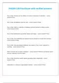 FHGEN 120 Final Exam with verified answers
