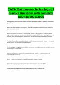 CWEA Maintenance Technologist 1 Practice Questions with complete solution 2025&sol;2026