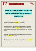 FULL EXAMS SET&colon;&colon;&colon; RADON MEASUREMENT PROFESSIONAL EXAMS ACTUAL 2025&sol;2026 Q&A 100&percnt; PASS