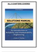 An Introduction to Reliability and Maintainability Engineering&comma; 3rd Edition &lpar;2019&rpar; &ndash; Ebeling &ndash; Solutions Manual PDF
