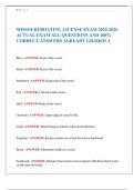 MISSOURI BOATING LICENSE EXAM 2025-2026 ACTUAL EXAM ALL QUESTIONS AND 100- CORRECT ANSWERS ALREADY GRADED A&plus; 