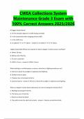 CWEA Collections System Maintenance Grade 3 Exam with 100&percnt; Correct Answers 2025&sol;2026