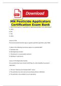 MN Pesticide Applicators Certification Exam Bank &ndash; Verified questions and answers to help candidates prepare&comma; review&comma; and pass 2025&sol;2026 exams with confidence