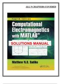Computational Electromagnetics with MATLAB&comma; 4th Edition &lpar;2018&rpar; &ndash; Sadiku &ndash; Solutions Manual PDF