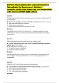 EUP1501 Ethical Information and Communication Technologies for Development Solutions &ndash; Complete Study Guide&comma; Exam Prep&comma; and Assignments with Answers &lbrack;UNISA 2025 Edition&rsqb;