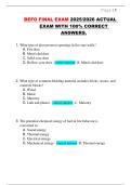 BEFO FINAL EXAM 2025&sol;2026 ACTUAL EXAM WITH 100&percnt; CORRECT ANSWERS&period;