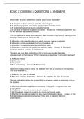 EDUC 2130 EXAM 3 QUESTIONS & ANSWERS