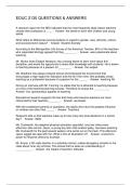 EDUC 2130 QUESTIONS & ANSWERS