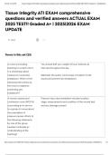 Tissue Integrity ATI EXAM comprehensive questions and verified answers ACTUAL EXAM 2025 TEST&excl;&excl; Graded A&plus; &vert; 2025&vert;2026 EXAM UPDATE