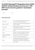 VA DPOR Tattooing&sol;PCT Regulations Exam &lpar;2025&rpar; UPDATE Verified Questions And Answers &vert; With 100&percnt; Correct Answers graded A&plus; Guaranteed Success&excl;&excl;
