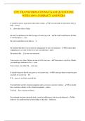 CPE TRANSFORMATIONS EXAM QUESTIONS WITH 100&percnt; CORRECT ANSWERS
