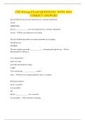 CPE Writing EXAM QUESTIONS WITH 100&percnt; CORRECT ANSWERS