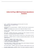  Units 5-8 Psyc 388 Final Exam Questions And Correct Answers