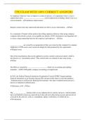 CPE EXAM WITH 100&percnt; CORRECT ANSWERS