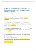 PORTAGE LEARNING PSYC 140 MODULE 2 EXAM QUESTIONS AND ANSWERS LATEST 2025-2026 UPDATE