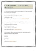 NSG 4100 Exam 2 Practice Guide 2025-2026