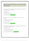NSG 4100 &lpar;AH III&rpar; Exam 3 Practice Guide 2024-2025