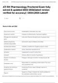 2025&comma;&comma;ATI RN Pharmacology Proctored Exam fully solved & updated 2025-2026&lpar;latest version verified for accuracy&rpar; &vert; 20242025 Latest&excl;&excl;