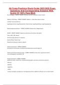 Ati Comp Predictor-Study Guide 2025&sol;2026 Exam Questions And Corresponding Answers With Surety Of 100&percnt; Pass Mark
