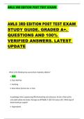 AMLS 3RD EDITION POST TEST EXAM   AMLS 3RD EDITION POST TEST EXAM  STUDY GUIDE&period; GRADED A&plus;&period;  QUESTIONS AND 100&percnt;  VERIFIED ANSWERS&period; LATEST  UPDATE 
