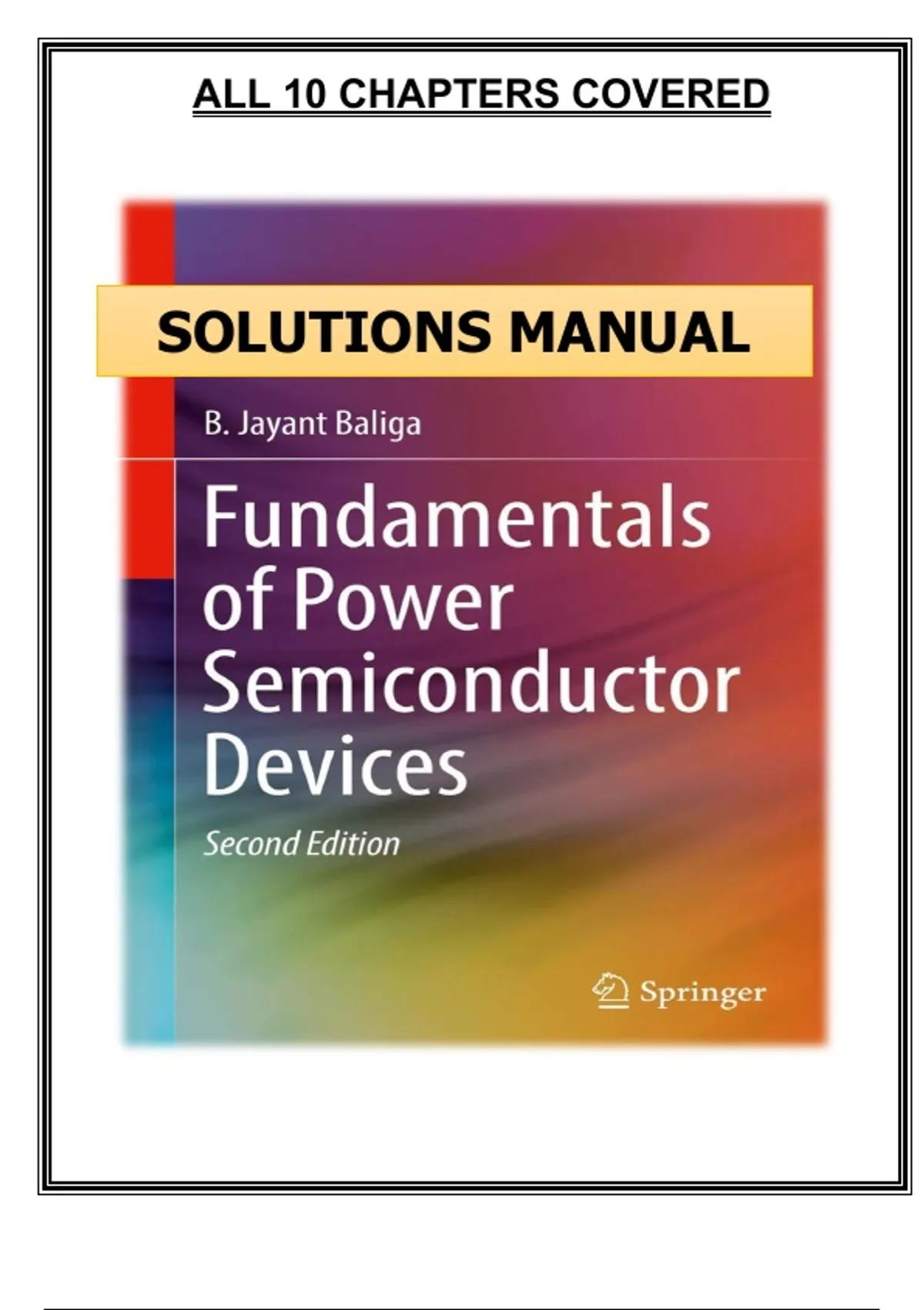 Fundamentals of Power Semiconductor Devices, 2nd Edition (2018 ...