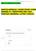 BIOD 152-MODULE3 EXAM BIOD 152-MODULE 3 EXAM STUDY GUIDE