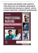 TEST BANK FOR BURNS AND GROVE&rsquo;S THE PRACTICE OF NURSING RESEARCH 10TH EDITION &lpar;SUSAN K&period; GROVE&period; 2025&rpar; LATEST EDITION &vert;&vert; INSTANT DOWNLOAD
