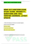 NRNP 6675 MIDTERM EXAM  NRNP 6675 MIDTERM EXAM  STUDY GUIDE&period; GRADED A&plus;&period;  QUESTIONS AND 100&percnt;  VERIFIED ANSWERS&period; LATEST  UPDATE 