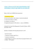  ANZCA FINALS PAST MCQ QUESTIONS AND ANSWERS LATEST 2025-2026 EXAM UPDATE