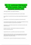 Package deal for QAL California Landscape Management & Pest Control Exam Questions and Answers &vert; verified &vert; updated &vert; 2025&sol;2026