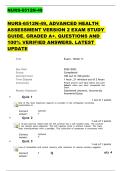 NURS-6512N-49  NURS-6512N-49&comma; ADVANCED HEALTH  ASSESSMENT VERSION 2 EXAM STUDY  GUIDE&period; GRADED A&plus;&period; QUESTIONS AND  100&percnt; VERIFIED ANSWERS&period; LATEST  UPDATE 