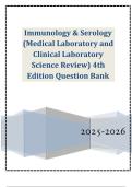 Immunology & Serology &lpar;Medical Laboratory and Clinical Laboratory Science Review&rpar; 4th Edition Question Bank 