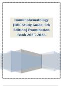Immunohematology &lpar;BOC Study Guide&colon; 5th Edition&rpar; Examination Bank 2025-2026