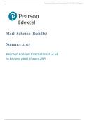 Pearson Edexcel MAY 2025 IGCSE Biology Paper 1B&sol; 1BR&sol; 2B&sol; 2BR INCLUDING ALL MARK SCHEMES