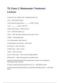 TX Class C Wastewater Treatment License 2026&sol;2027  Questions and Verified Solutions  