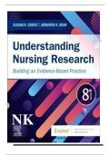 Test Bank Complete For Understanding Nursing Research 8th Edition complete full chapters 