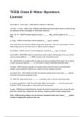 TCEQ Class D Water Operators License NEWEST 2025&sol;2026 ACTUAL EXAM COMPLETE QUESTIONS AND CORRECT DETAILED ANSWERS &lpar;VERIFIED ANSWERS&rpar; &vert;ALREADY GRADED A&plus;&vert;&vert;BRAND NEW&excl;&excl;