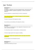 COUC 500 Week 7 Quiz&colon; The Brain &vert; Liberty University 