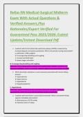 Relias RN Medical-Surgical Midterm Exam With Actual Questions & Verified Answers&comma;Plus Rationales&sol;Expert Verified For Guaranteed Pass 2025&sol;2026 &sol;Latest Update&sol;Instant Download Pdf