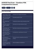 NUR230 Final Exam &ndash; Questions With Comprehensive Answers