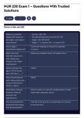 NUR 230 Exam 1 &ndash; Questions With Trusted Solutions