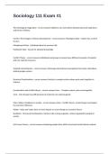 Sociology 111 Exam &num;1 Practice Questions And Answers 100&percnt; Pass&vert; Graded A&plus;&period;