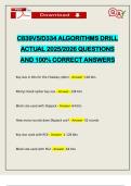 C839V5&sol;D334 ALGORITHMS DRILL ACTUAL 2025&sol;2026 QUESTIONS AND 100&percnt; CORRECT ANSWERS
