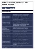NUR 230 Final Exam &ndash; Questions & Well Detailed Solutions