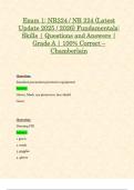 Exam 1&colon; NR224 &sol; NR 224 &lpar;Latest Update 2025 &sol; 2026&rpar; Fundamentals&colon; Skills &vert; Questions and Answers &vert; Grade A &vert; 100&percnt; Correct &ndash; Chamberlain