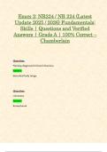 Exam 2&colon; NR224 &sol; NR 224 &lpar;Latest Update 2025 &sol; 2026&rpar; Fundamentals&colon; Skills &vert; Questions and Verified Answers &vert; Grade A &vert; 100&percnt; Correct &ndash; Chamberlain