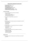 Psychologie Hersenen & Gedrag Oefenvragen Tentamen Universiteit Utrecht