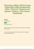 Final Exam&colon; NR224 &sol; NR 224 &lpar;Latest Update 2025 &sol; 2026&rpar; Fundamentals&colon; Skills &vert; Week 6 & 7 Questions and Answers &vert; Grade A &vert; 100&percnt; Correct &ndash; Chamberlain