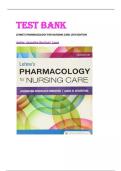 Lehne's Pharmacology for Nursing Care&comma; 10th Edition Test Bank by Jacqueline Burchum&comma; Laura Rosenthal Chapter 1-112&vert;Complete Guide A&plus;