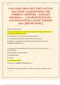 GAS CFESA PRACTICE TEST ACTUAL  2025 WITH 100 QUESTIONS AND  CORRECT ANSWERS &vert; ALREADY  GRADED A&plus; &vert; GUARANTEED PASS &vert;  GAS CFESA FINAL LATEST VERSION  2025 &lbrack;BRAND NEW&excl;&excl;&rsqb;